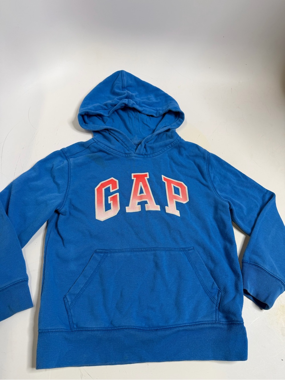 GAP Bright Blue Hoodie with Red-Outlined Logo
